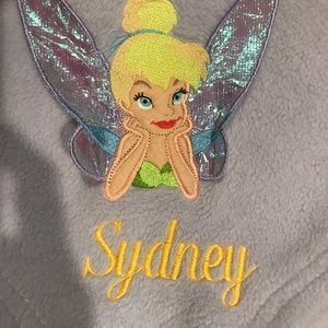 Disney Lavender Fleece "SYDNEY" Tinkerbell Blanket
